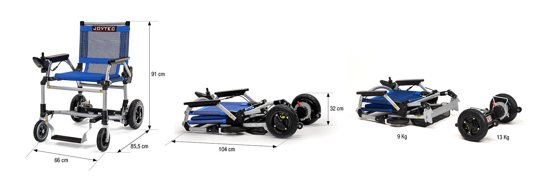 medidas silla de ruedas eléctrica Joytec Pro