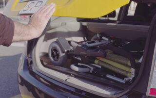 silla de ruedas electrica en taxi